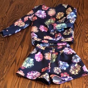 Matching set shorts and sweater